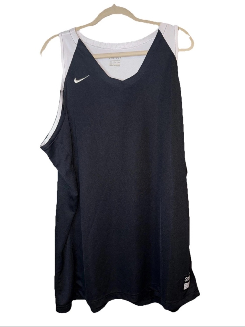 Dri-FIT Basketball Jersey - Men's 3XL - Black/White